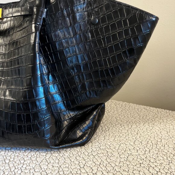 DeMellier The New York Bag Black Croc Effect Leather - Picture 9 of 15